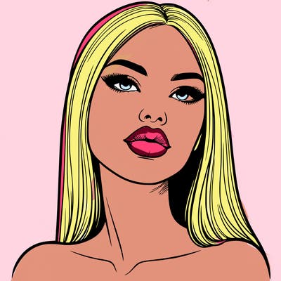 realistic woman with full lips