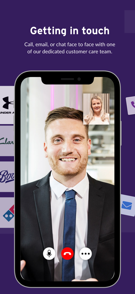 True Potential - A person using the True Potential app for a face to face video call with customer support