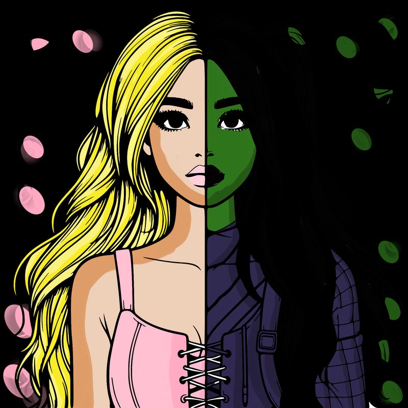 realistic girl split