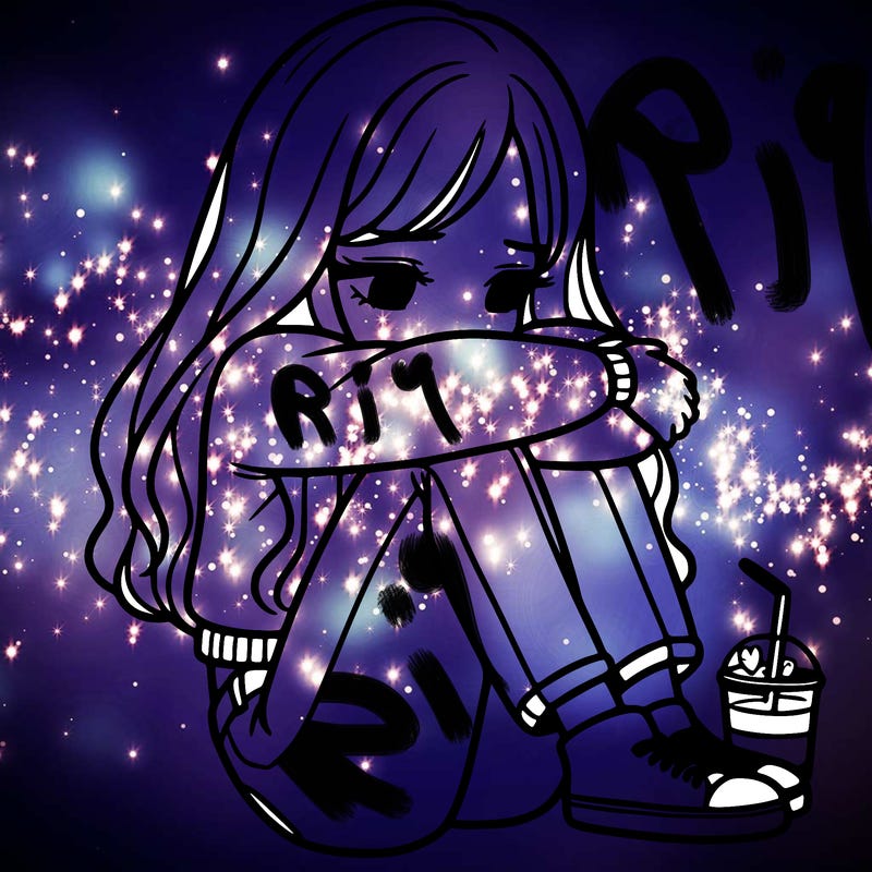 a girl  after a breakup