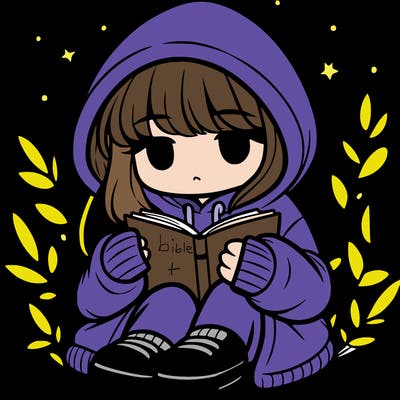 girl in oversized hoodie reading a book