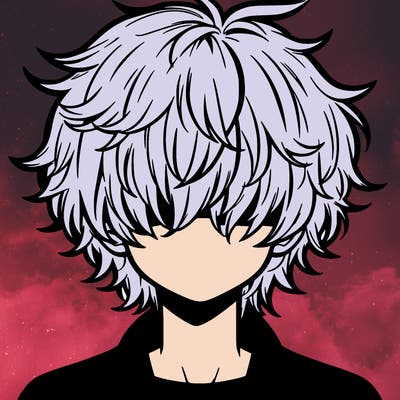 manga boy fluffy hair covering his eyes