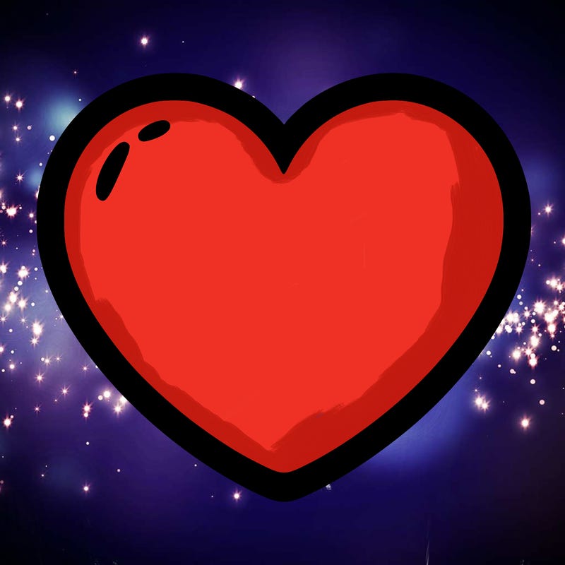 a blank heart