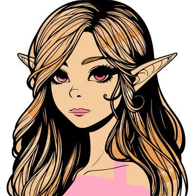 elf girl realistic dark fantasy