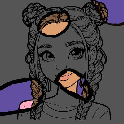 realistic girl with braids