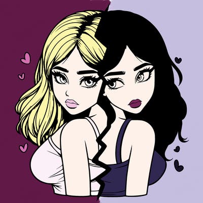 realistic girl split