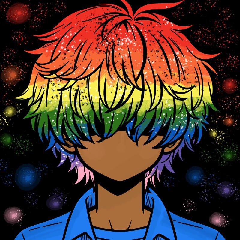 manga boy fluffy hair covering his eyes