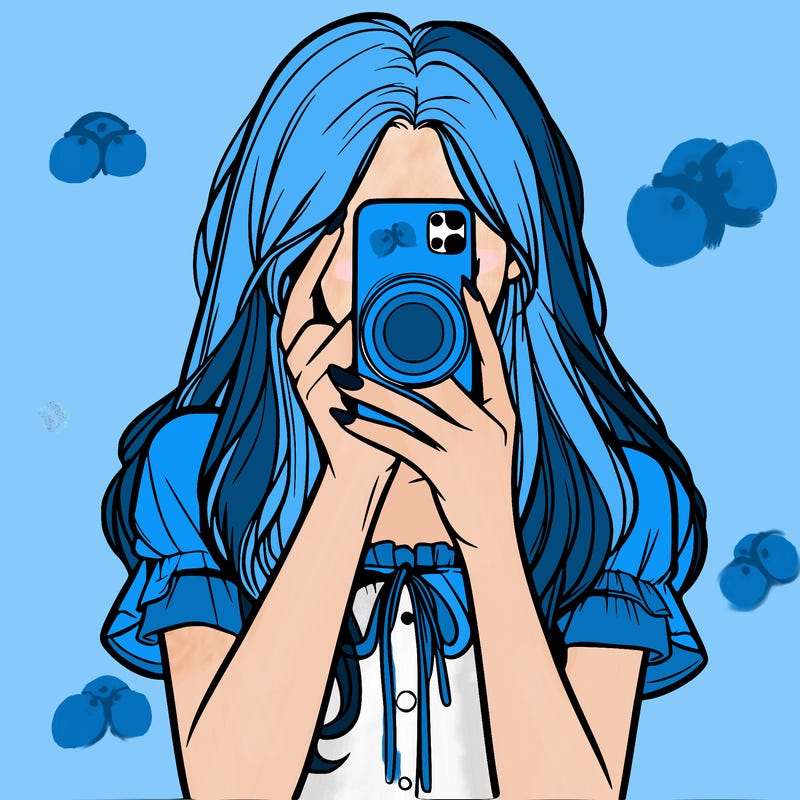 a realistic girl holding her phone taking pictures
