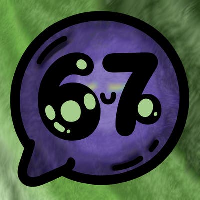 bubble that says 67