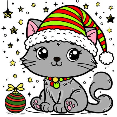 cat christmas