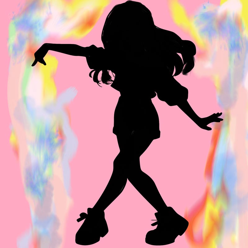 realistic girl danceing