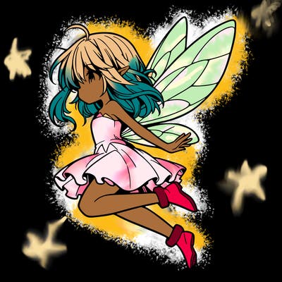 manga fairy flying