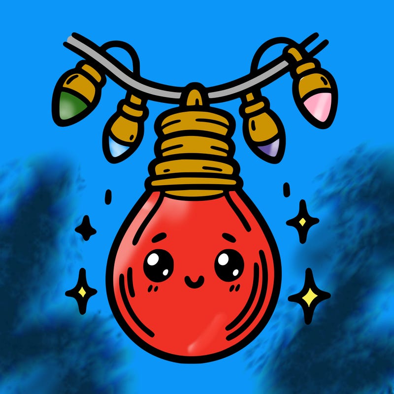 small bulb of a garland