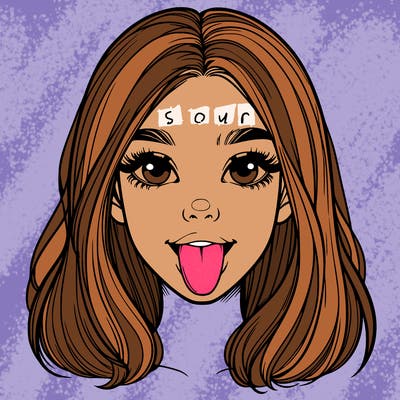 realistic girl with her tongue out