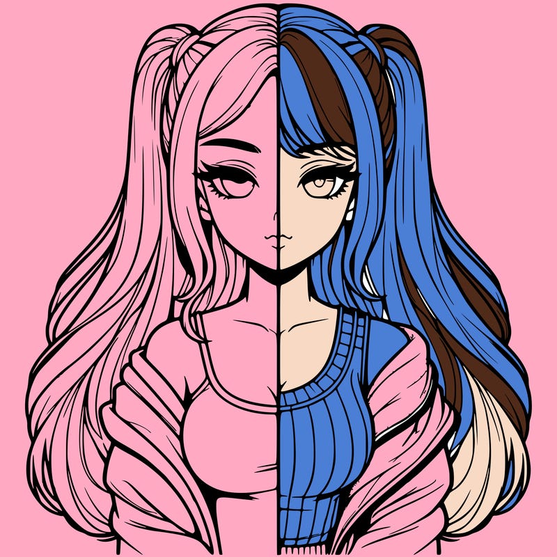 realistic girl split