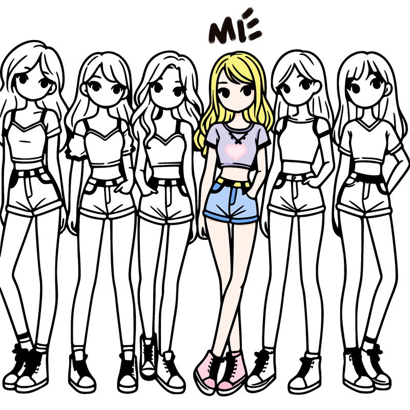 a group of girls wearing crop tops and shorts