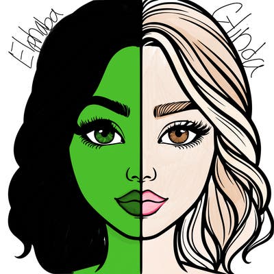 realistic girl split half