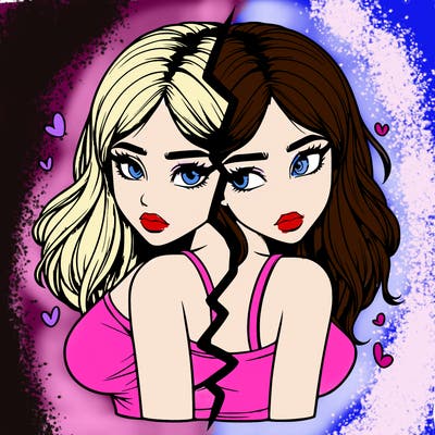 realistic girl split