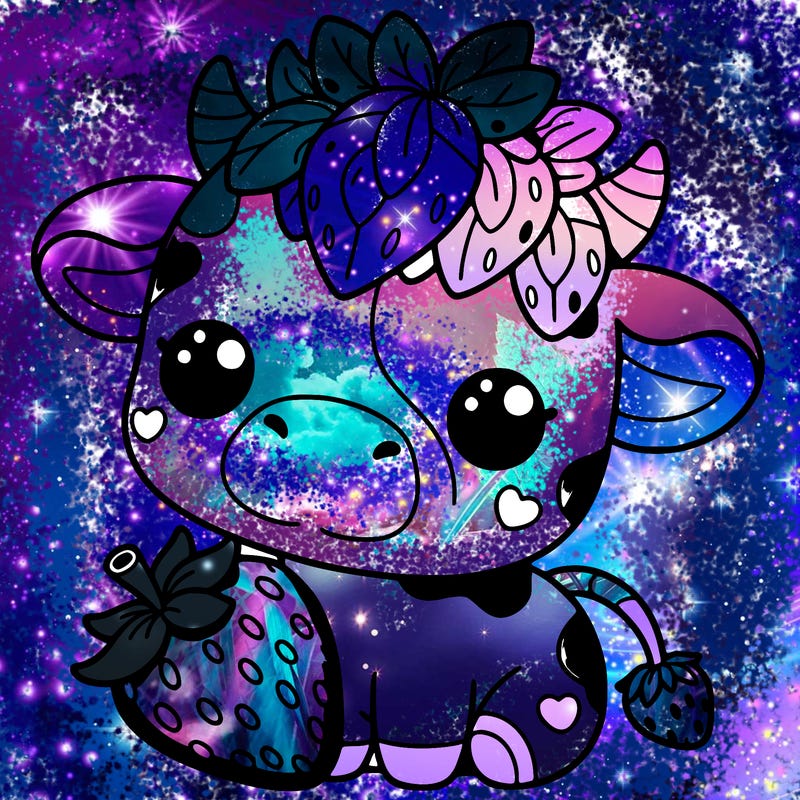 cute strawberry cow