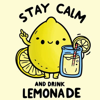 stay calm and drink lemonade