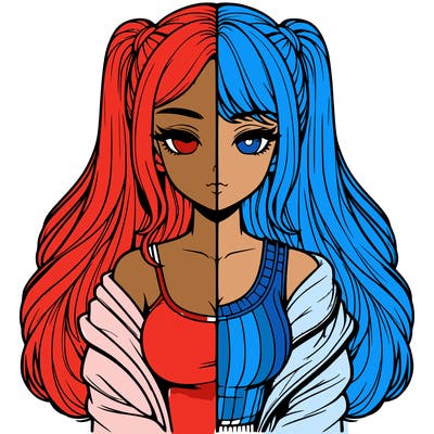 realistic girl split