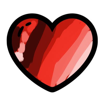 a blank heart