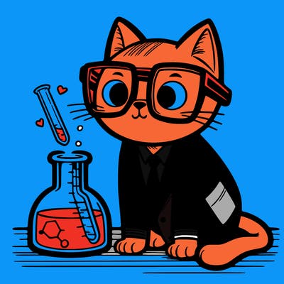 scientist cat