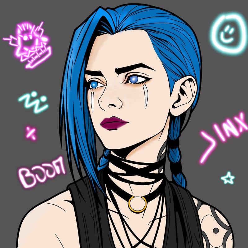 jinx from arcane realistic