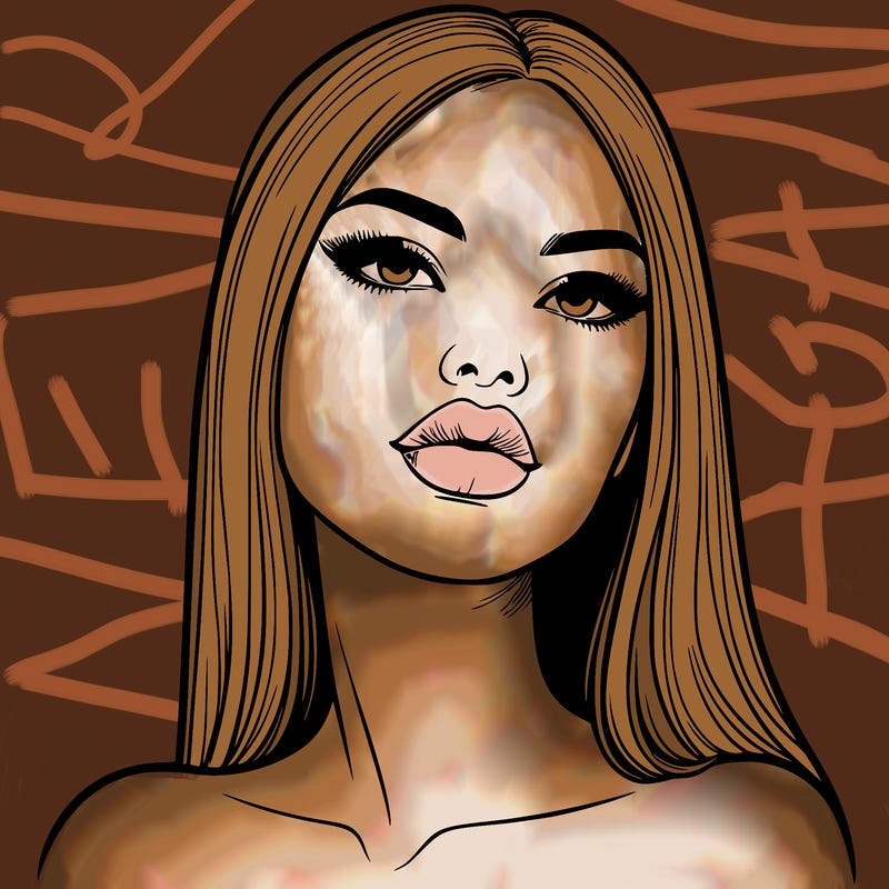 realistic woman with full lips