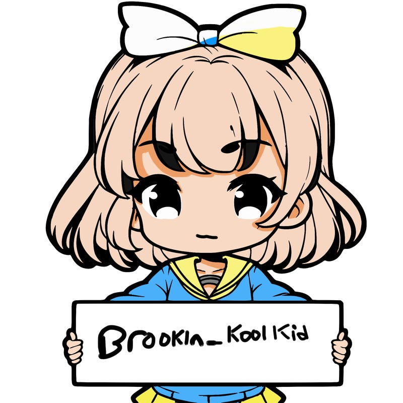 cute anime girl holding a sign