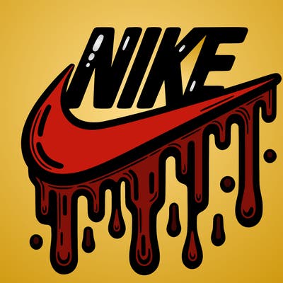 dripping nike logo