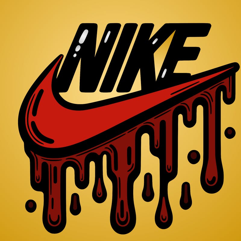 dripping nike logo