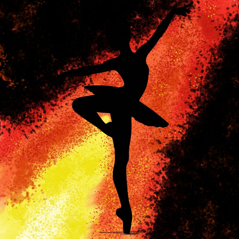 realistic person doing ballet