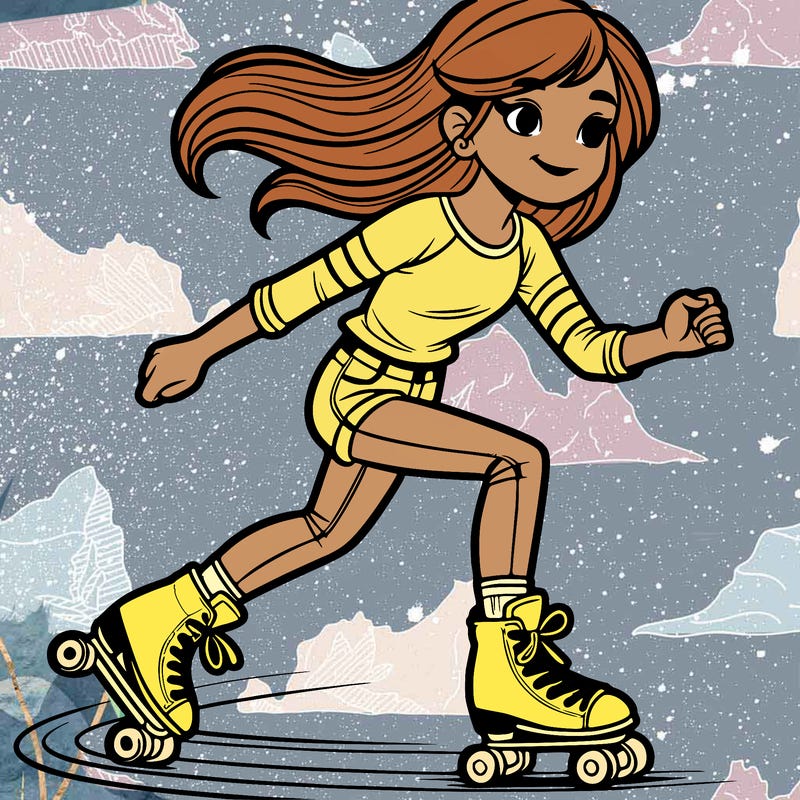 a teenage girl skating