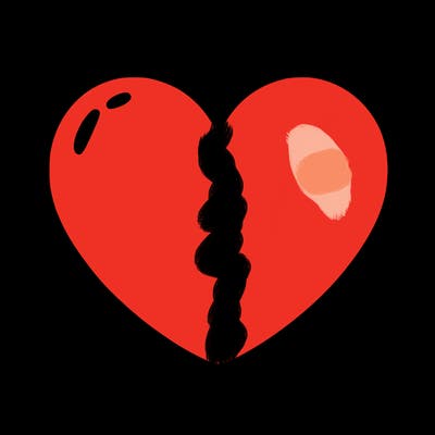 a blank heart