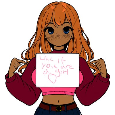 girl holding a blank sign in a long sleeve crop top