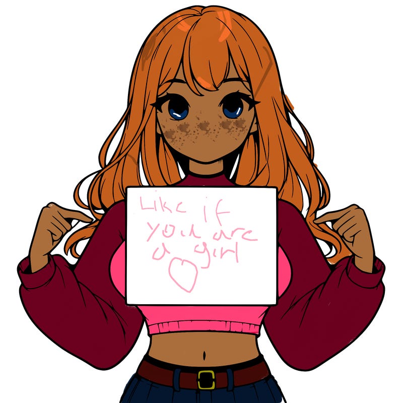 girl holding a blank sign in a long sleeve crop top