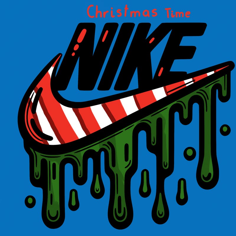 dripping nike logo