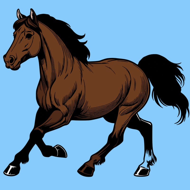 realistic horse running