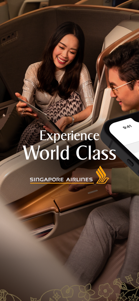 Singapore Airlines - シンガポール航空のラグジュアリービジネスクラスサービスを楽しむ2人の旅行者