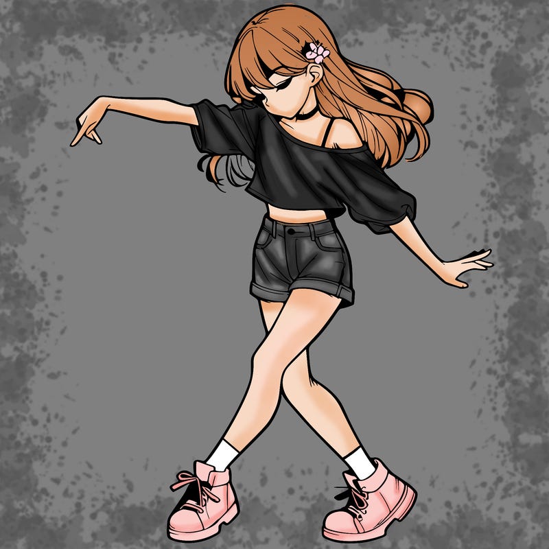 realistic girl danceing