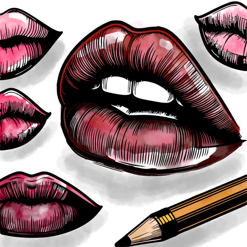 realistic  lips