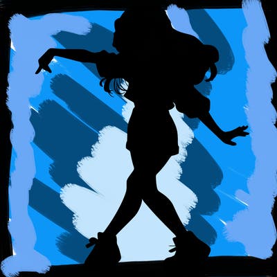 realistic girl danceing