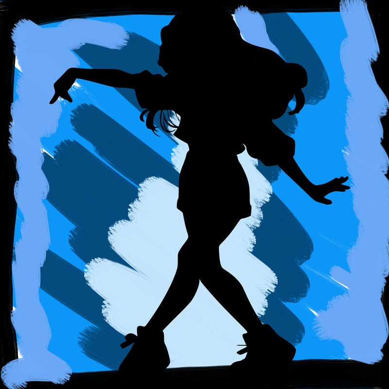 realistic girl danceing