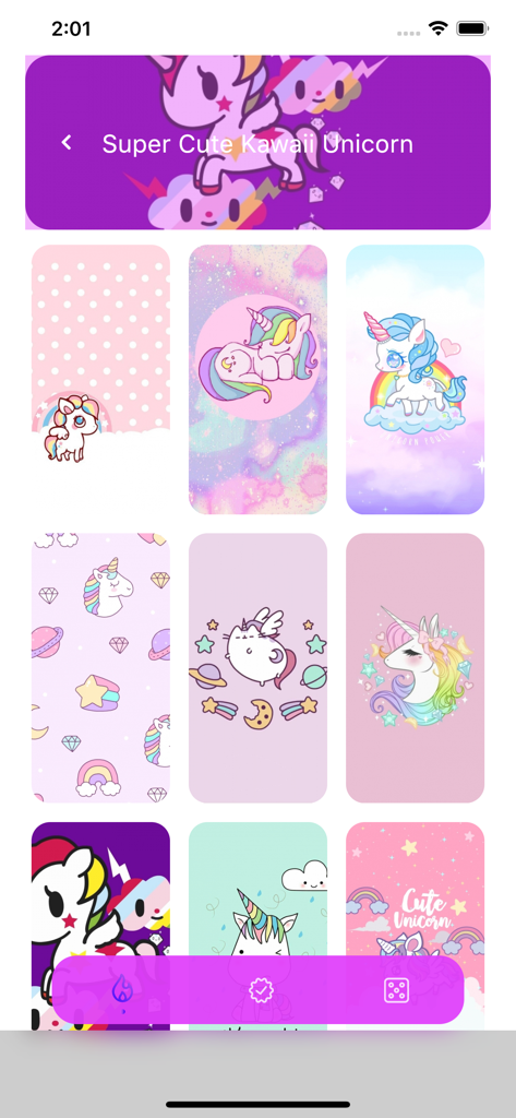 Unicorn Wallpaper HD - A collection of super cute kawaii unicorn wallpapers with pastel colors and rainbows.