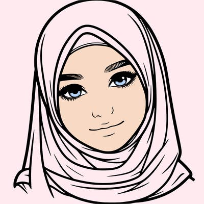 realistic girl with hijap