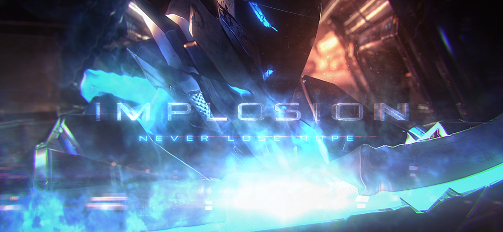 Implosion - Never Lose Hope - Implosion Never Lose Hope title screen featuring a futuristic glowing battle suit