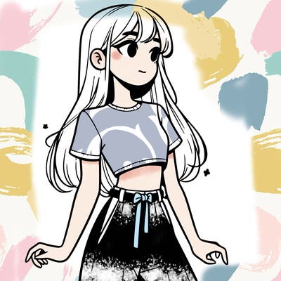 girl in a cute crop top