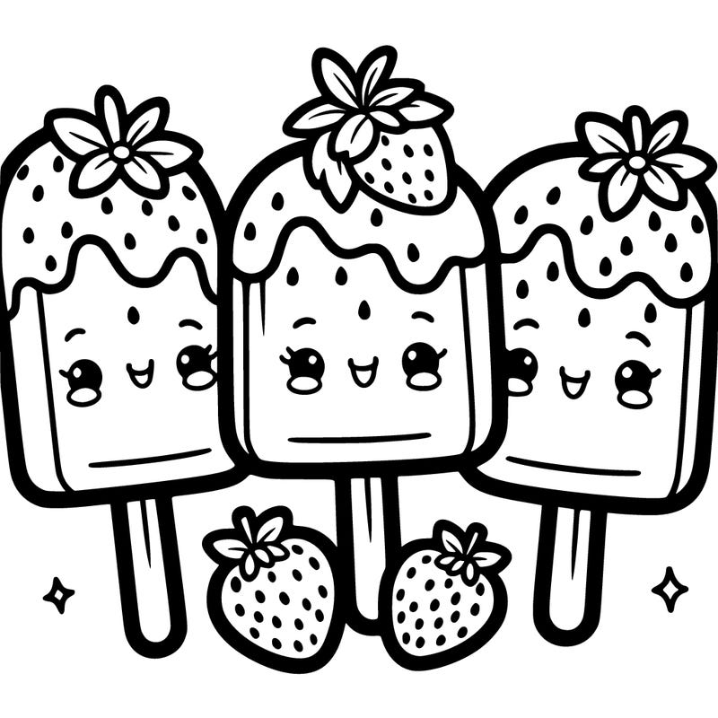 strawberry popsicles