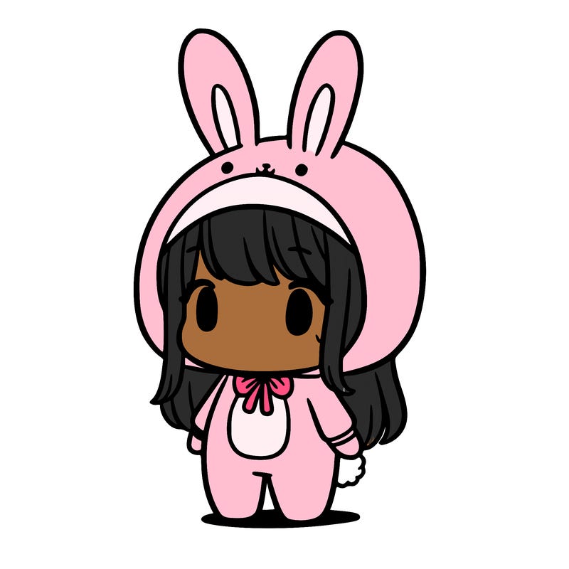 a girl in a bunny costume